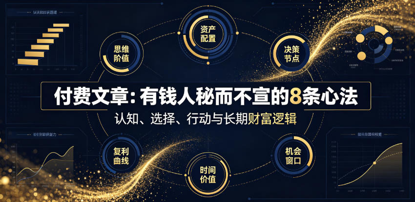 付费文章：有钱人秘而不宣的8条心法武野创库-网创项目资源站-副业项目-创业项目-搞钱项目野创库