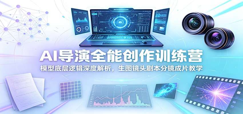 AI导演全能创作训练营：模型底层逻辑深度解析，生图镜头剧本分镜成片教学武野创库-网创项目资源站-副业项目-创业项目-搞钱项目野创库
