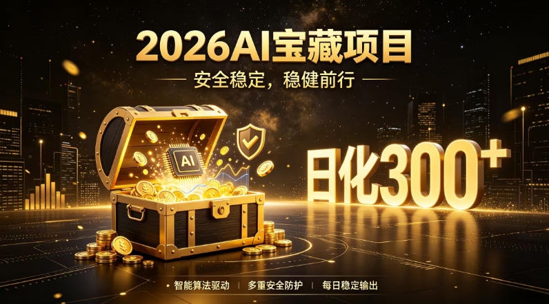 2026AI安全掘金项目，日化稳定300+，无需人为干预操作，当天见收益，操作简单【揭秘】武野创库-网创项目资源站-副业项目-创业项目-搞钱项目野创库