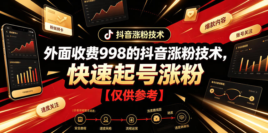 外面收费998的抖音涨粉技术，快速起号涨粉【仅供参考】武野创库-网创项目资源站-副业项目-创业项目-搞钱项目野创库