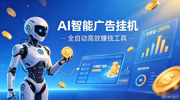 AI智能广告挂G，在家自动賺收益，全程无需人工操作、不用直播、不用拉人【揭秘】武野创库-网创项目资源站-副业项目-创业项目-搞钱项目野创库