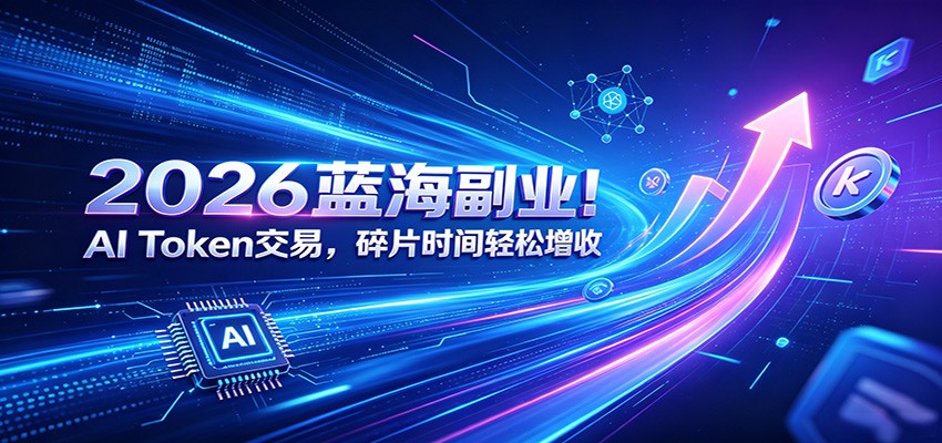 2026蓝海副业！AI Token交易，碎片时间轻松增收武野创库-网创项目资源站-副业项目-创业项目-搞钱项目野创库