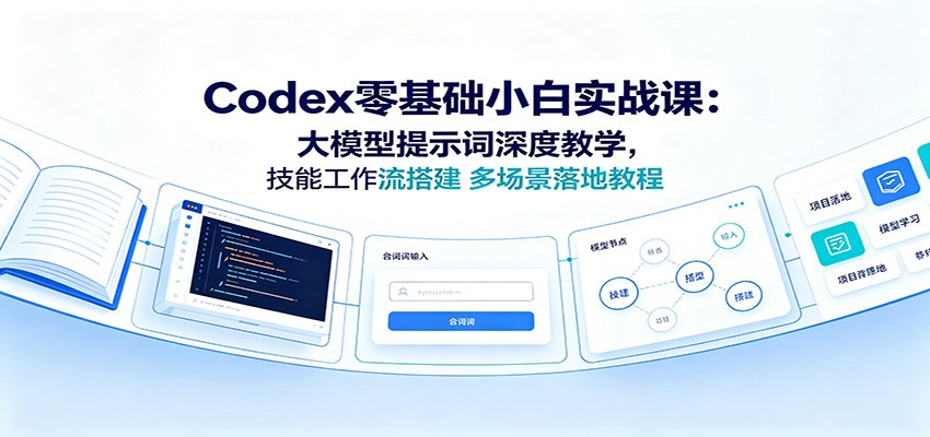 Codex零基础小白实战课：大模型提示词深度教学，技能工作流搭建多场景落地教程武野创库-网创项目资源站-副业项目-创业项目-搞钱项目野创库