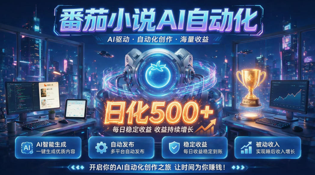 小白可做番茄AI，居家轻创业，每日稳赚500➕，普通人低门槛轻松线上增收【揭秘】武野创库-网创项目资源站-副业项目-创业项目-搞钱项目野创库