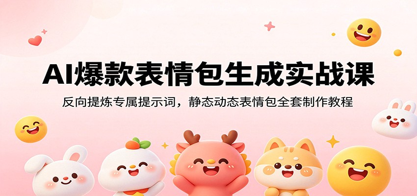 AI爆款表情包生成实战课：反向提炼专属提示词，静态动态表情包全套制作教程武野创库-网创项目资源站-副业项目-创业项目-搞钱项目野创库