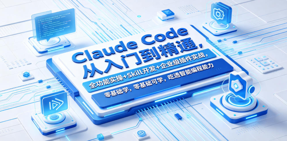 Claude Code从入门到精通，全功能实操+Skill开发+企业级插件实战，零基础可学，吃透智能编程全能力（更新0712）武野创库-网创项目资源站-副业项目-创业项目-搞钱项目野创库