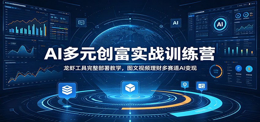 AI多元创富实战训练营：龙虾工具完整部署教学，图文视频理财多赛道AI变现武野创库-网创项目资源站-副业项目-创业项目-搞钱项目野创库