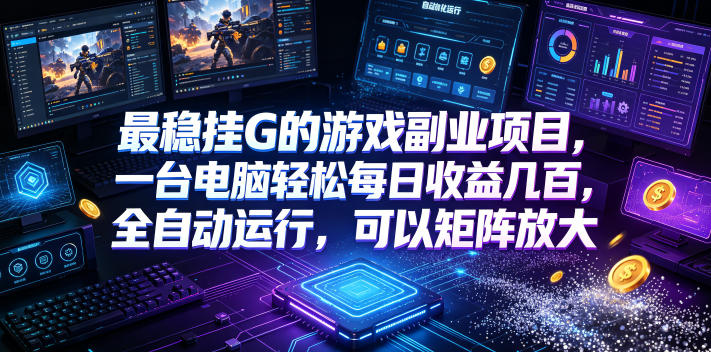 低成本网游挂机项目，单号保底日入100左右，可矩阵放大！合法合规！武野创库-网创项目资源站-副业项目-创业项目-搞钱项目野创库