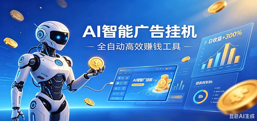 AI智能广告挂机，小白轻松上手，在家自动赚收益武野创库-网创项目资源站-副业项目-创业项目-搞钱项目野创库