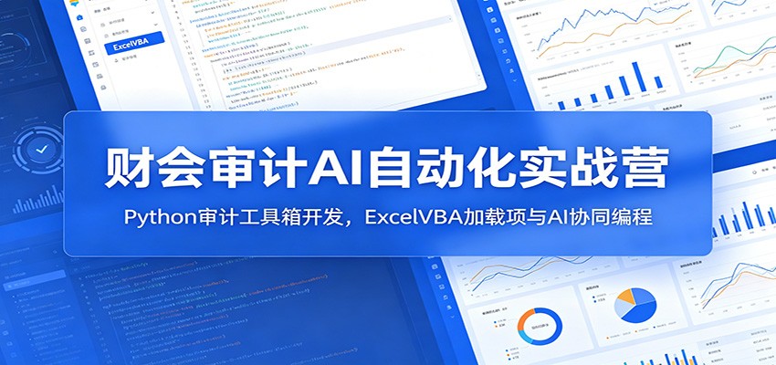 财会审计AI自动化实战营：Python审计工具箱开发，ExcelVBA加载项与AI协同编程武野创库-网创项目资源站-副业项目-创业项目-搞钱项目野创库